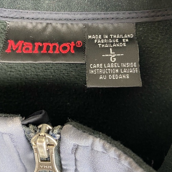 Marmot Polartec Dark Gray Full Zip Fleece Men’s size Large with zip pockets - Picture 3 of 16